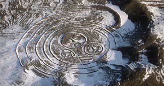 Aerial view of Deryk Houston’s Peace Sanctuary near Hudson’s Hope, BC.  Photo by Don Pettit